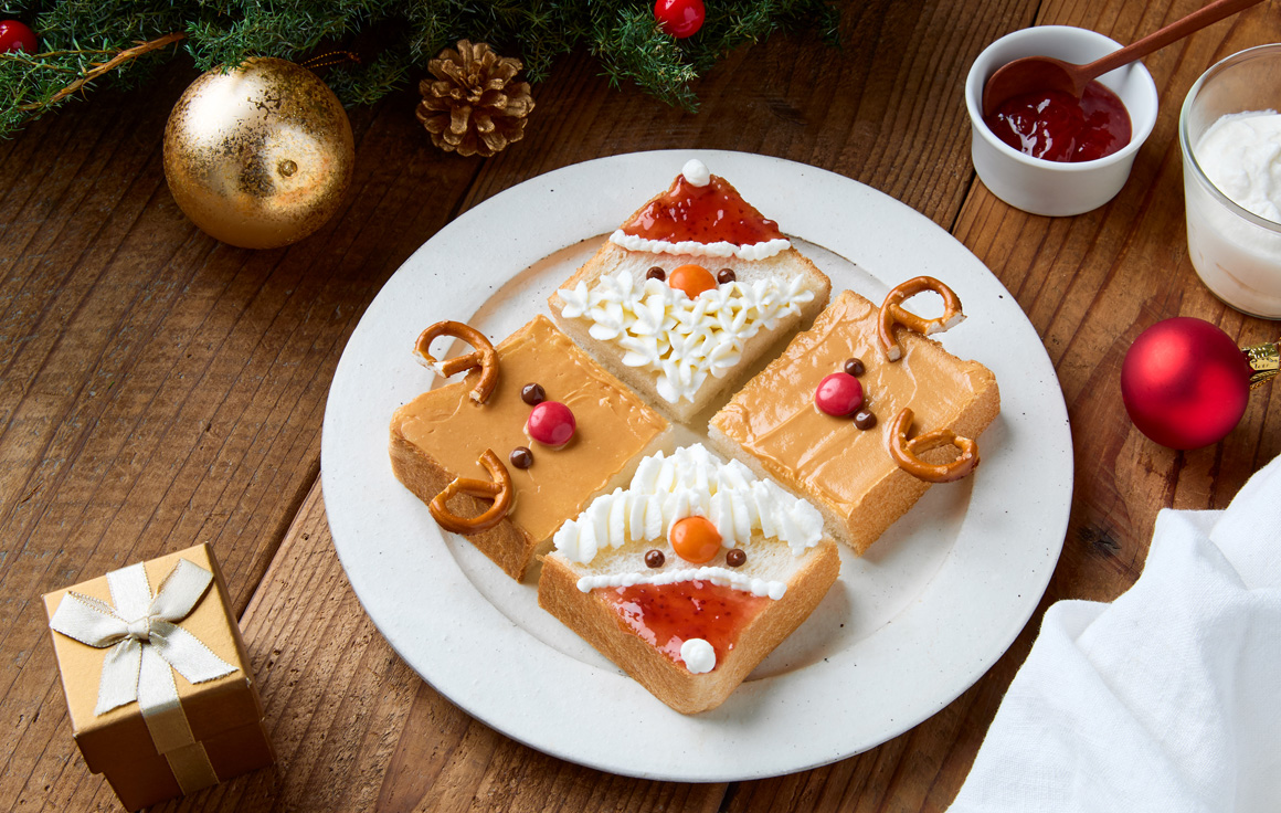 もちふわでつくるサンタとトナカイ