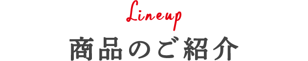 Lineup 商品のご紹介